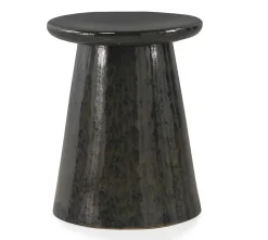 Tabouret de table en céramique bleu foncé