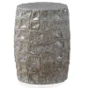 Tabouret de table en céramique bleu-gris