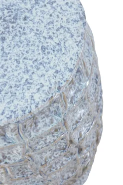 Tabouret de table en céramique bleu-gris