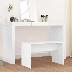 Tabouret de toilette Blanc 70x35x45 cm Bois d'ingénierie vidaXL