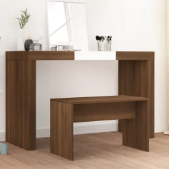 Tabouret de toilette Chêne marron 70x35x45 cm Bois d'ingénierie vidaXL