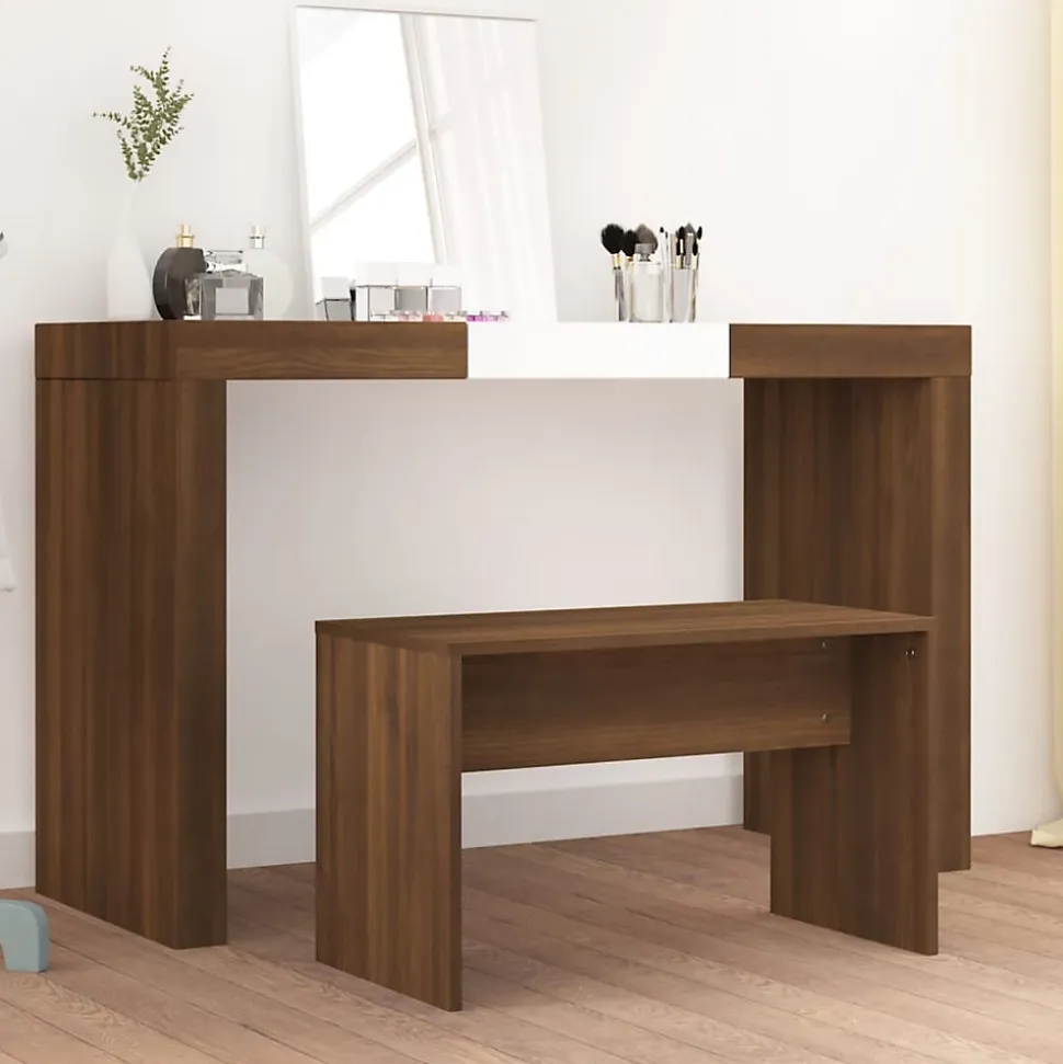 Tabouret de toilette Chêne marron 70x35x45 cm Bois d'ingénierie vidaXL