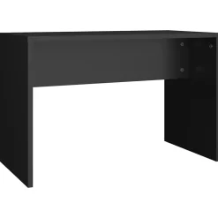 Tabouret de toilette Noir 70x35x45 cm Bois d'ingénierie vidaXL