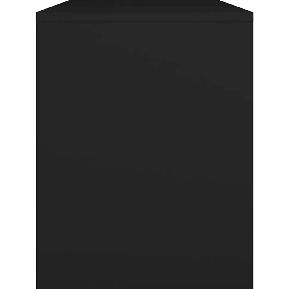 Tabouret de toilette Noir 70x35x45 cm Bois d'ingénierie vidaXL
