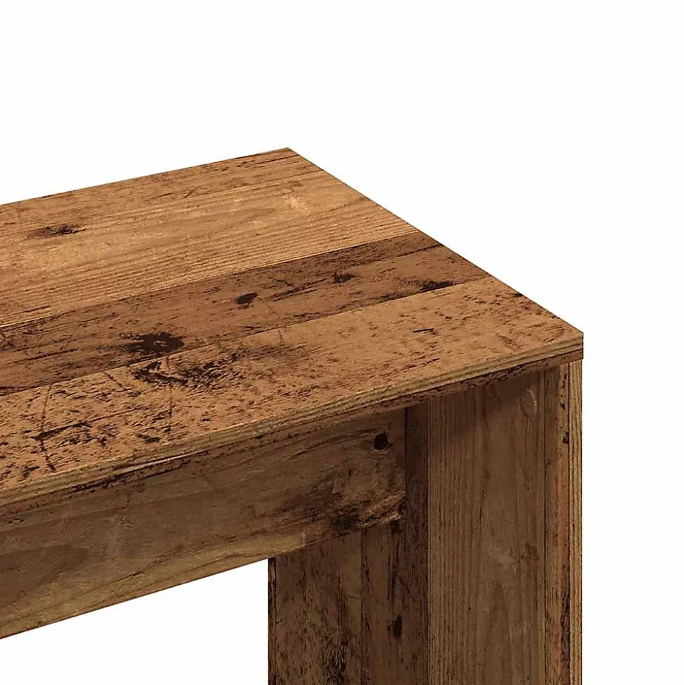 Tabouret de toilette vieux bois 70x35x45 cm bois d'ingénierie vidaXL