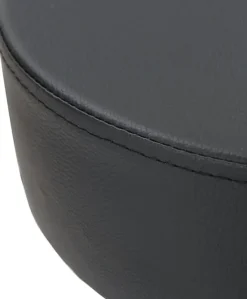 Tabouret de travail simili cuir rond rembourré , pivotant, hauteur réglable YU (noir blanc)