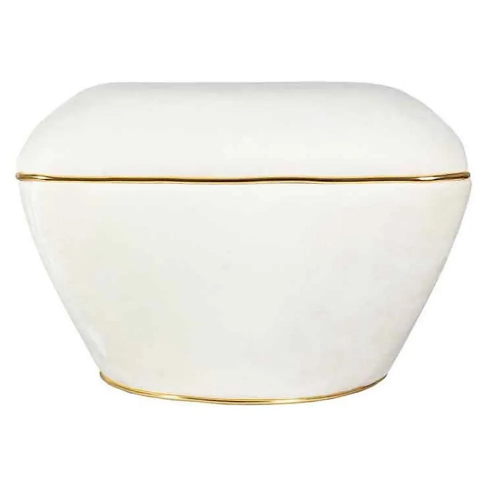 Tabouret Design "Contessa" 60cm Ivoire & Or