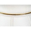 Tabouret Design "Corin" 55cm Ivoire & Or