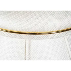 Tabouret Design "Corin" 55cm Ivoire & Or