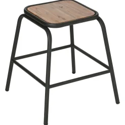 Tabouret Edena - Accacia et métal