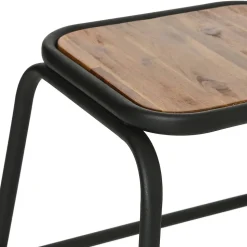 Tabouret Edena - métal & bois d'acacia - Atmosphera
