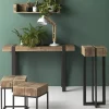 Tabouret en bois avec pieds en métal
