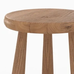 Tabouret en bois d'orme H42 cm - Toby