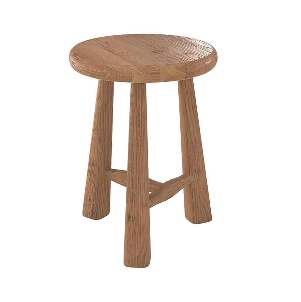 Tabouret en bois d'orme H42 cm - Toby