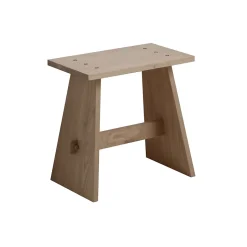 Tabouret En Bois Massif De Châtaignier 50Cm