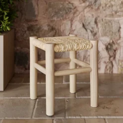 Tabouret en branche de teck H35,5 cm - Popa