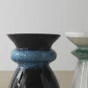 Tabouret en céramique couleur bleu marine