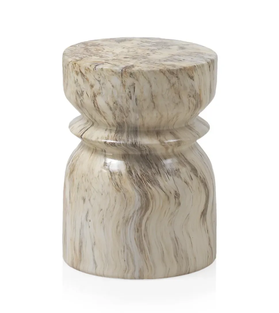 Tabouret en céramique couleur marron