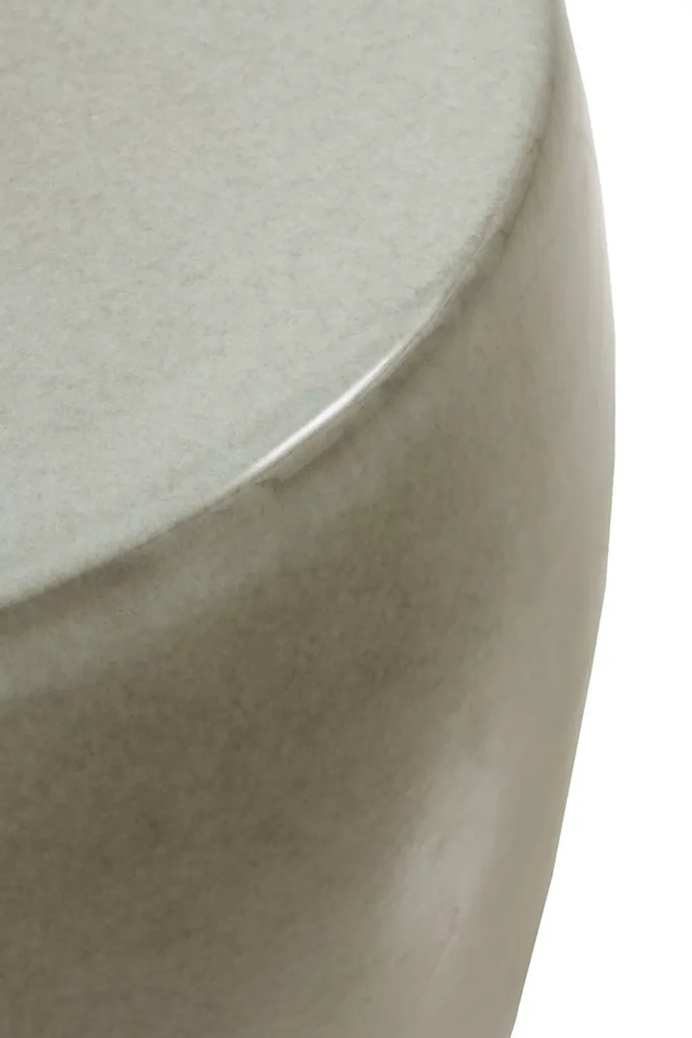 Tabouret en céramique couleur taupe