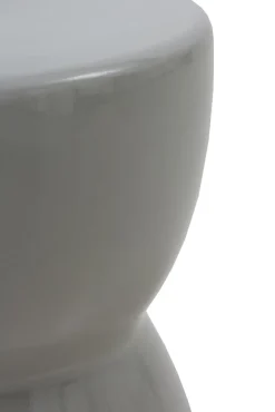 Tabouret en céramique, couleur gris
