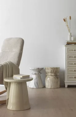 Tabouret en céramique couleur gris