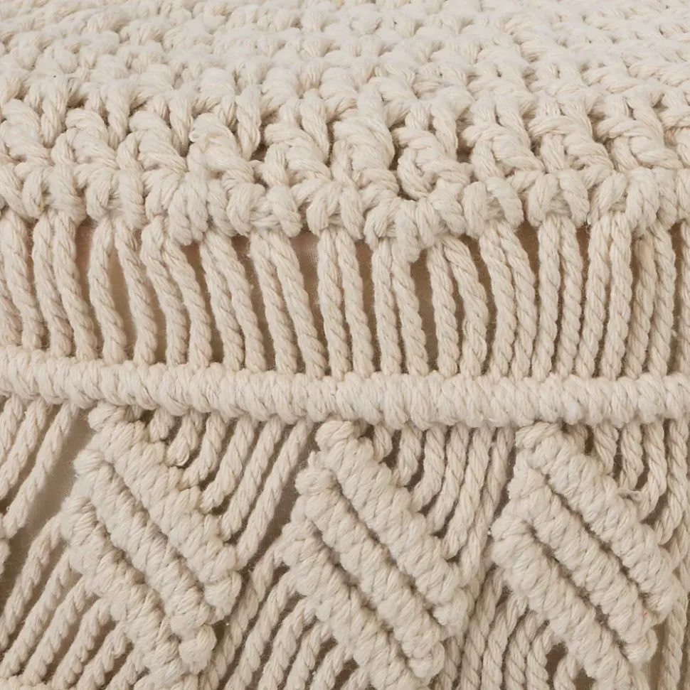 Tabouret en macramé Savana - H 42 cm