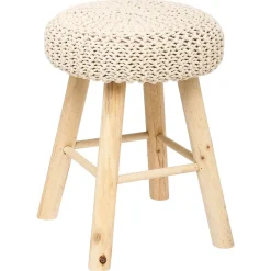 Tabouret en maille Suzette - H. 43 cm