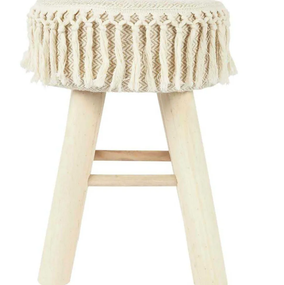 Tabouret en pin Pampa - Beige - 28 x 28 x 40 Type: Pouf & tabouret bas