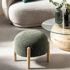 Tabouret en tissu bouclette Nério