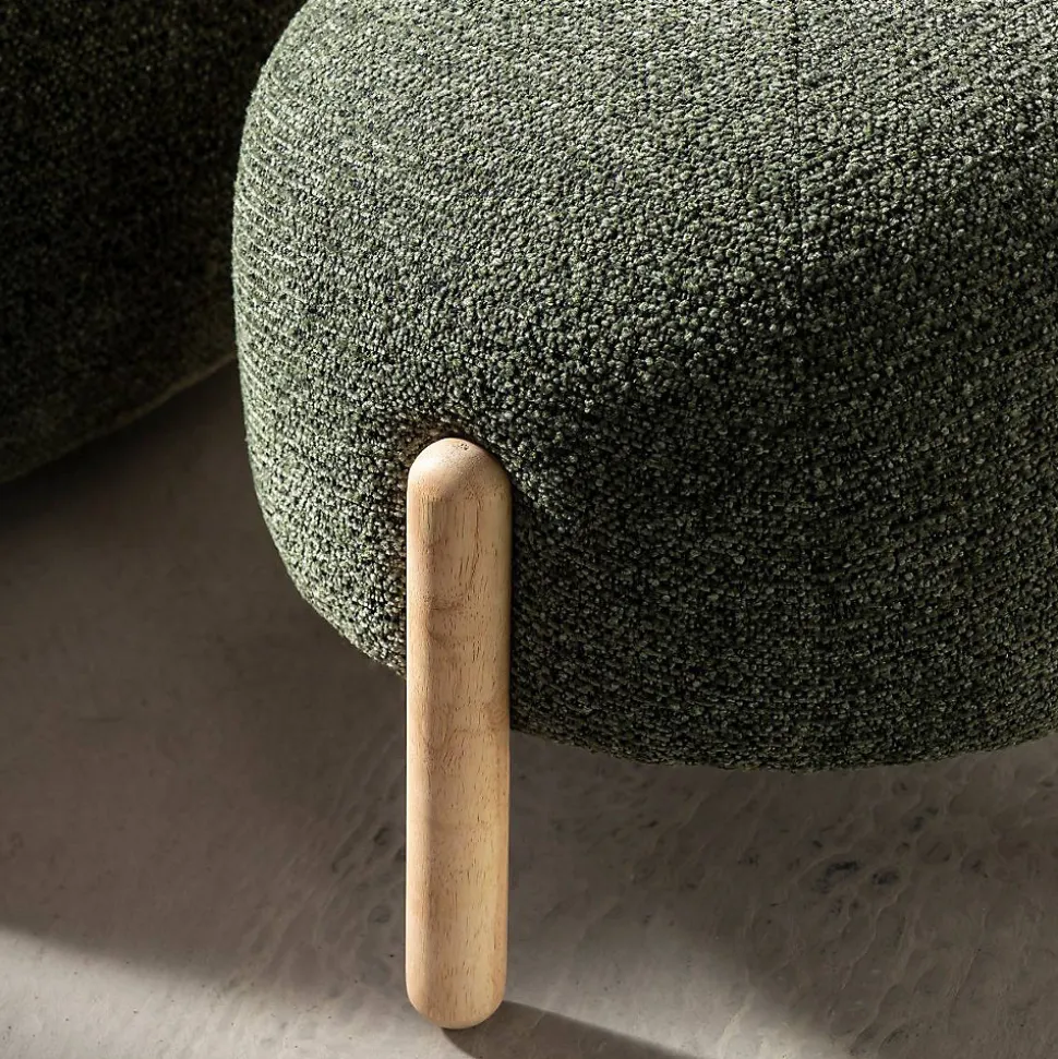 Tabouret en tissu bouclette Nério
