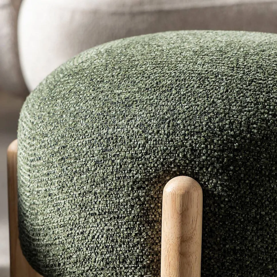 Tabouret en tissu bouclette Nério
