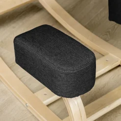 Tabouret ergonomique - siège assis à genoux - chaise à genoux grand confort - bois bouleau polyester noir