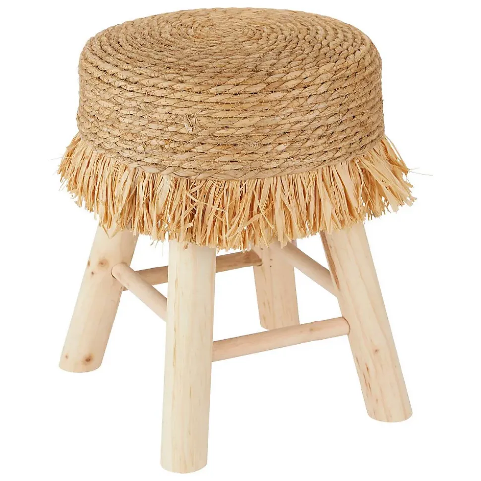 Tabouret Gimpo pin beige D30x40cm - Atmosphera