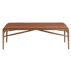 Tabouret Moderne en Similicuir Marron pour Chambre à Coucher