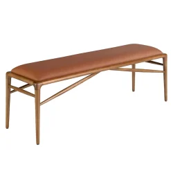 Tabouret Moderne en Similicuir Marron pour Chambre à Coucher