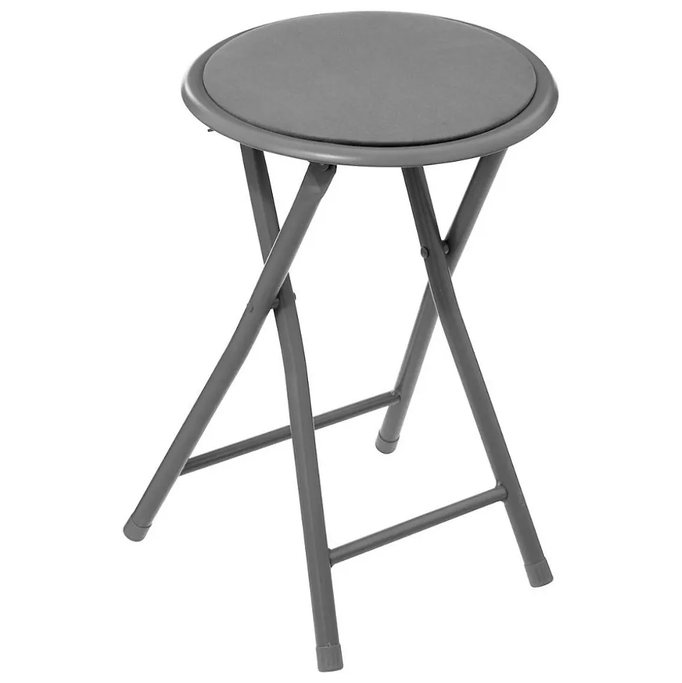 Tabouret pliant Velours Gris - 5Five
