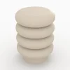 Tabouret rond en métal gris H41 cm - Félicie