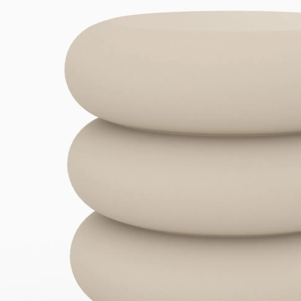 Tabouret rond en métal gris H41 cm - Félicie