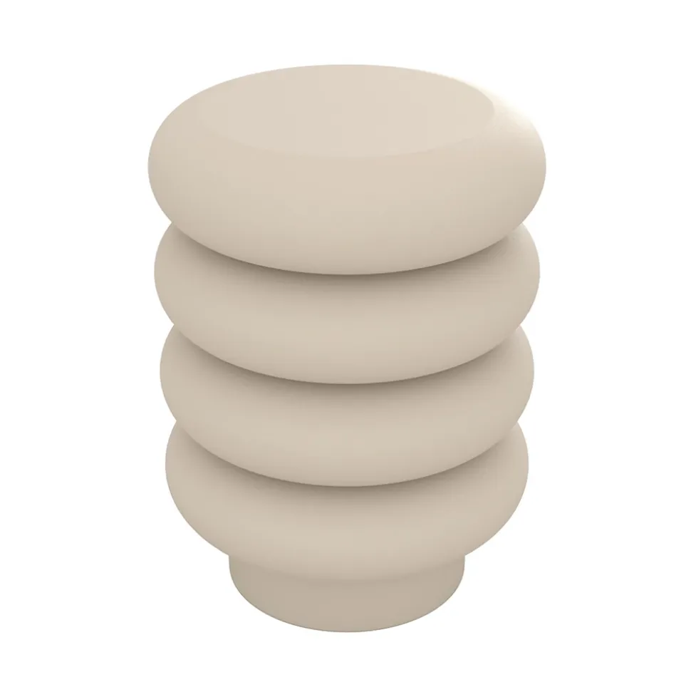 Tabouret rond en métal gris H41 cm - Félicie