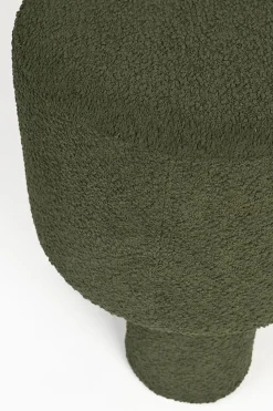 Tabouret rond en tissu bouclette diamètre : 40cm - MARCOS - Boite à design
