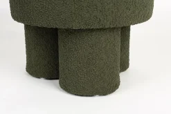 Tabouret rond en tissu bouclette diamètre : 40cm - MARCOS - Boite à design