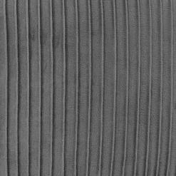 Tabouret Solaro gris en velours plissé - Atmosphera