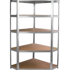 Étagere d angle Fieldmann FDR 1840R acier galvanisé gris panneaux MDF 5 mm 175 kg