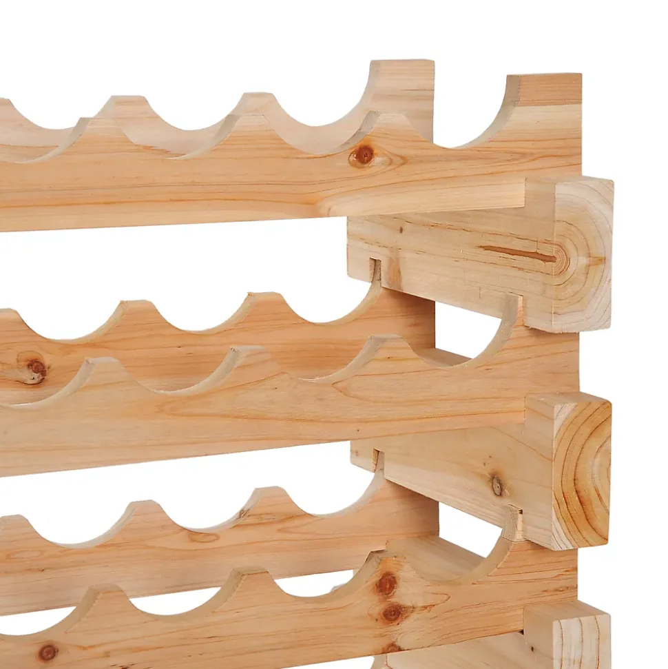 Étagère à bouteilles casier à vin range bouteilles horizontal 6 niveaux 72 bouteilles max. bois de pin