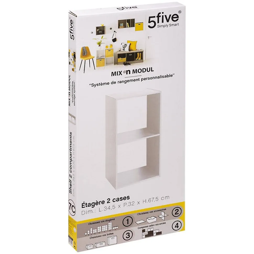 Étagère 2 cases Blanc Mix N' Modul - 5Five