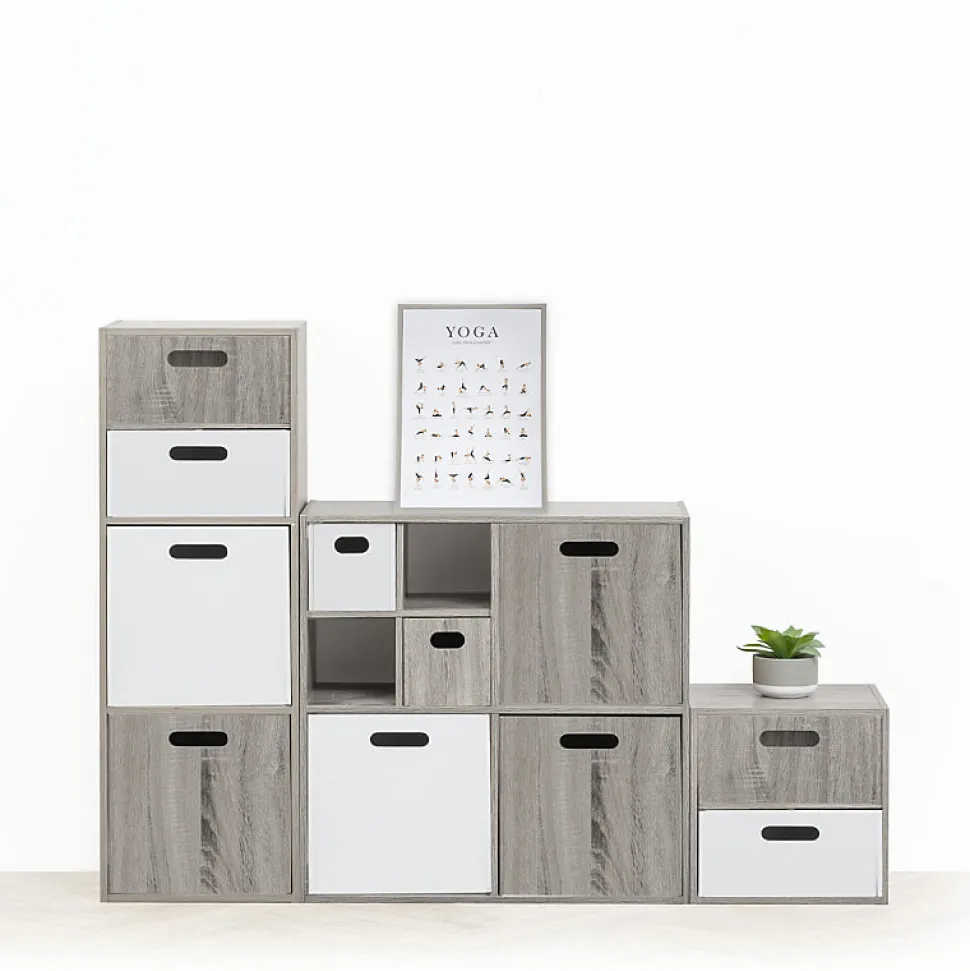 Étagère 4 cases Effet chêne gris Mix N' Modul - 5Five