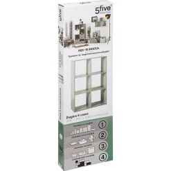 Étagère 6 cases Effet chêne gris Mix N' Modul - 5Five