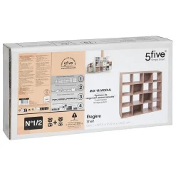 Étagère 16 cases effet chêne naturel Mix 'n Modul - 5Five