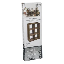 Étagère 6 cases indus Effet bois foncé Mix N' Modul - 5Five