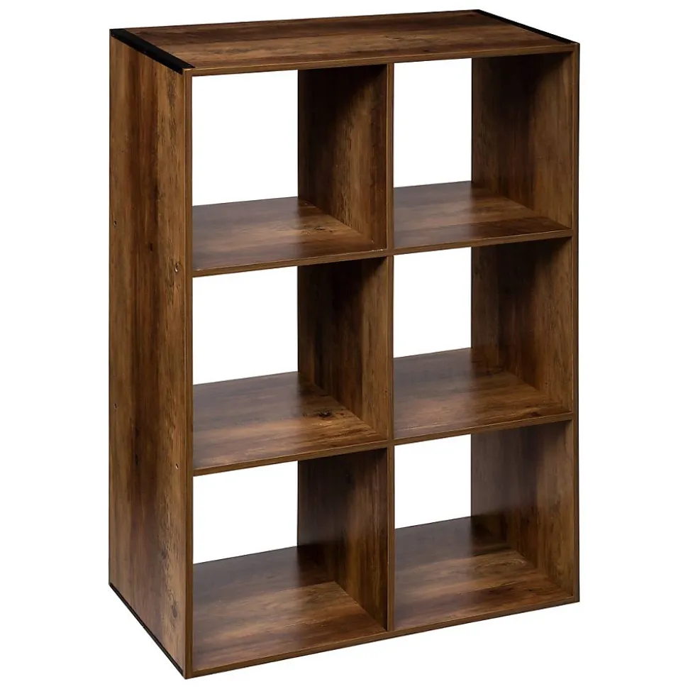 Étagère 6 cases indus Effet bois foncé Mix N' Modul - 5Five